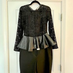 English Rose lace peplum blouse